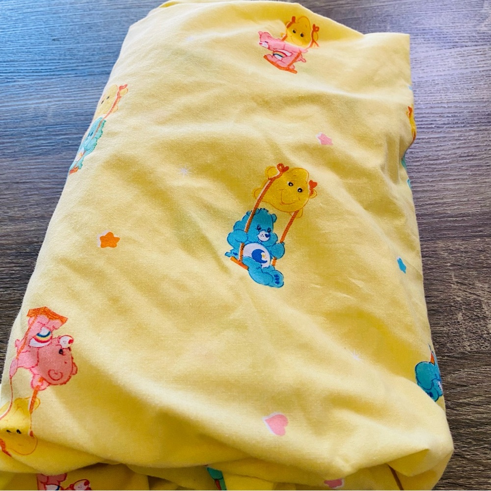 Vintage Care Bears Crib Sheet